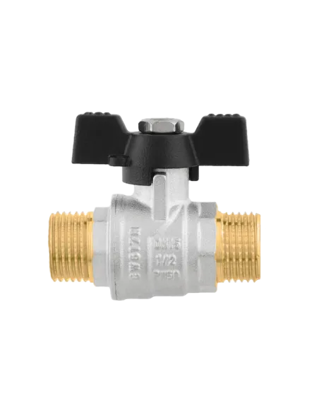 Кран шаровой прямой Raftec DRB3131 1 дюйм, бабочка, латунный