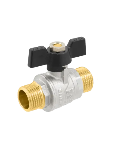 Кран шаровой прямой Raftec DRB3131 1 дюйм, бабочка, латунный