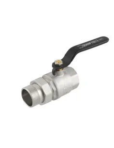 Кран шаровой прямой Raftec DRBS5 1 1/2 дюйма, с американкой, наружная резьба, ручка, латунный