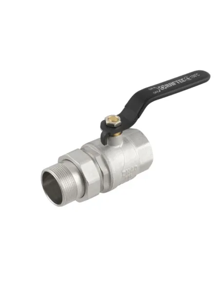 Кран шаровой прямой Raftec DRBS5 1 1/2 дюйма, с американкой, наружная резьба, ручка, латунный