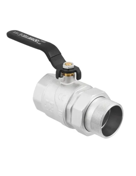 Кран кульовий прямий Raftec DRBS6 2 дюйми, з американкою, зовнішнє різьблення, ручка, латунний