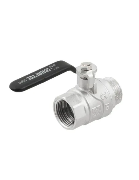 Кран шаровой прямой Raftec DRH31 1 дюйм, наружная резьба, ручка, латунный