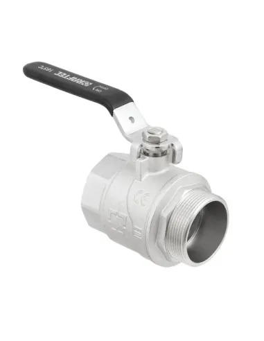 Кран шаровой прямой Raftec DRH61 2 дюйма, наружная резьба, ручка, латунный