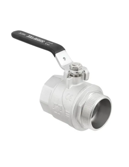 Кран шаровой прямой Raftec DRH61 2 дюйма, наружная резьба, ручка, латунный