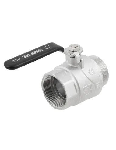 Кран шаровой прямой Raftec DRH61 2 дюйма, наружная резьба, ручка, латунный