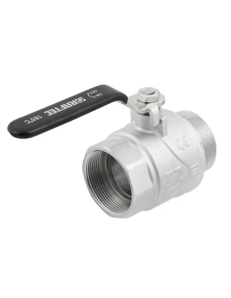 Кран шаровой прямой Raftec DRH61 2 дюйма, наружная резьба, ручка, латунный