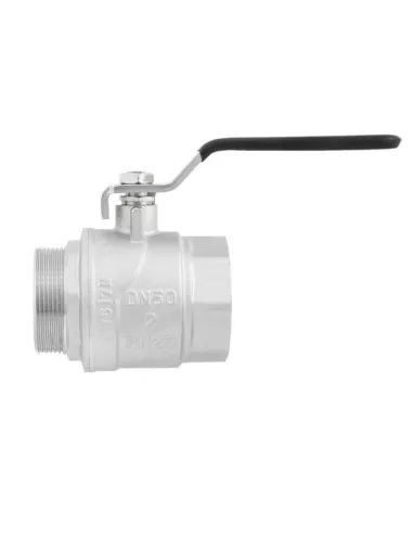 Кран шаровой прямой Raftec DRH61 2 дюйма, наружная резьба, ручка, латунный