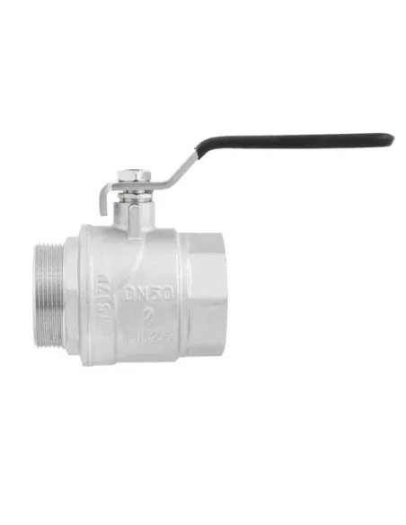 Кран шаровой прямой Raftec DRH61 2 дюйма, наружная резьба, ручка, латунный