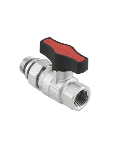 Кран шаровой прямой Raftec GRDS01 1/2 дюйма, с американкой, наружная резьба, бабочка, латунный