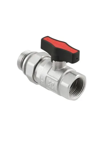 Кран кульовий прямий Raftec GRDS03 1 дюйм, з американкою, зовнішнє різьблення, метелик, латунний