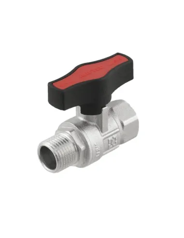 Кран шаровой прямой Raftec GRDV01 1/2 дюйма, наружная резьба, бабочка, латунный