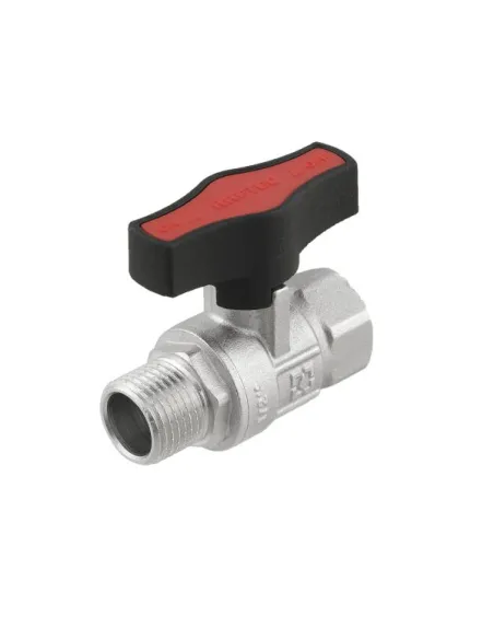 Кран шаровой прямой Raftec GRDV01 1/2 дюйма, наружная резьба, бабочка, латунный