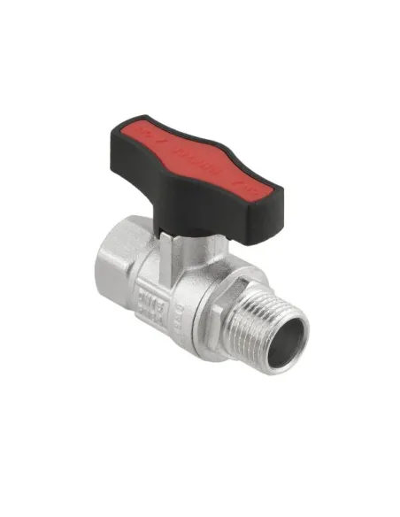 Кран шаровой прямой Raftec GRDV01 1/2 дюйма, наружная резьба, бабочка, латунный