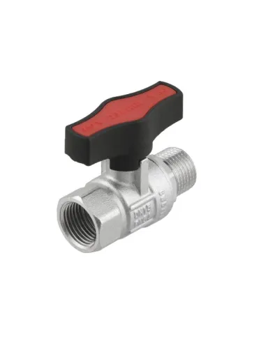 Кран шаровой прямой Raftec GRDV01 1/2 дюйма, наружная резьба, бабочка, латунный