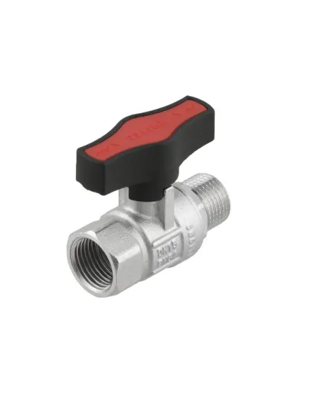 Кран шаровой прямой Raftec GRDV01 1/2 дюйма, наружная резьба, бабочка, латунный