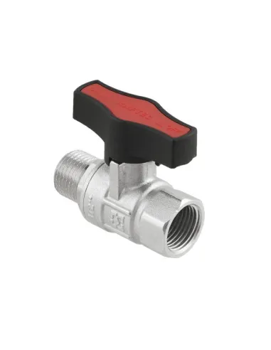 Кран шаровой прямой Raftec GRDV01 1/2 дюйма, наружная резьба, бабочка, латунный