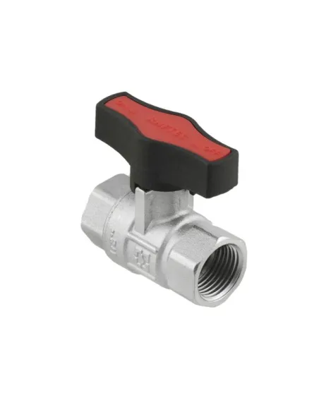 Кран кульовий прямий Raftec GRDV011 1/2 дюйма, внутрішнє різьблення, метелик, латунний