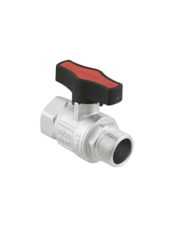 Кран шаровой прямой Raftec GRDV02 3/4 дюйма, наружная резьба, бабочка, латунный