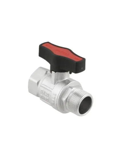 Кран шаровой прямой Raftec GRDV02 3/4 дюйма, наружная резьба, бабочка, латунный