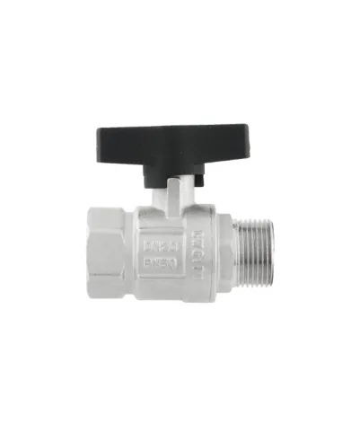 Кран шаровой прямой Raftec GRDV02 3/4 дюйма, наружная резьба, бабочка, латунный