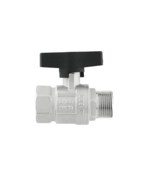 Кран кульовий прямий Raftec GRDV02 3/4 дюйма, зовнішнє різьблення, метелик, латунний