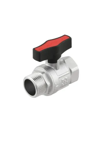 Кран шаровой прямой Raftec GRDV03 1 дюйм, наружная резьба, бабочка, латунный