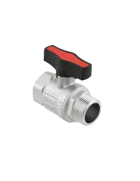 Кран шаровой прямой Raftec GRDV03 1 дюйм, наружная резьба, бабочка, латунный