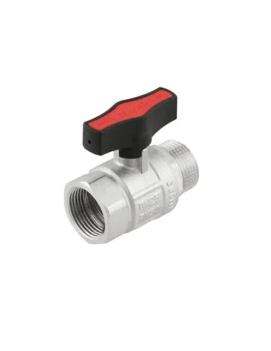 Кран шаровой прямой Raftec GRDV03 1 дюйм, наружная резьба, бабочка, латунный