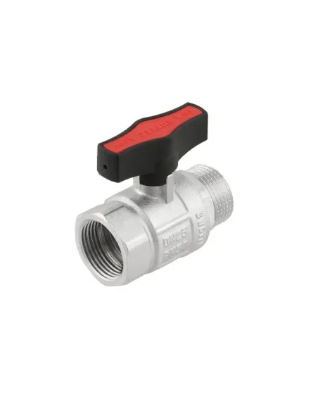 Кран кульовий прямий Raftec GRDV03 1 дюйм, зовнішнє різьблення, метелик, латунний