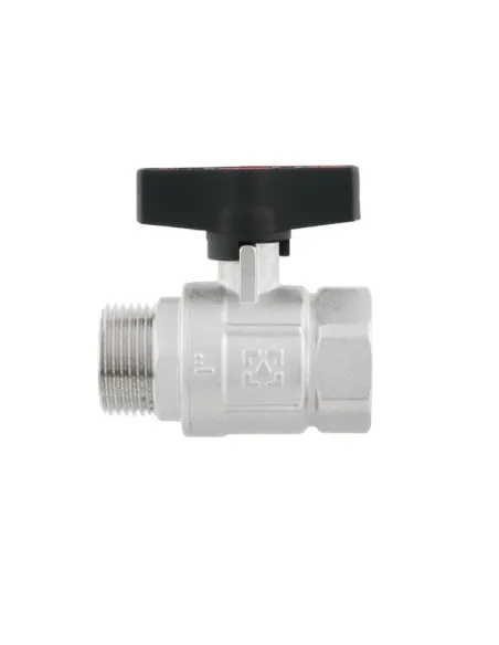 Кран кульовий прямий Raftec GRDV03 1 дюйм, зовнішнє різьблення, метелик, латунний