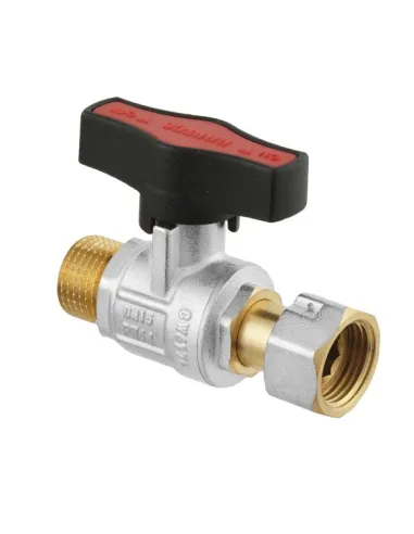 Кран кульовий прямий Raftec GRGMS1 1/2 дюйма, з накидною гайкою, метелик, латунний