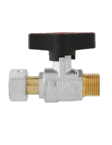 Кран кульовий прямий Raftec GRGMS1 1/2 дюйма, з накидною гайкою, метелик, латунний