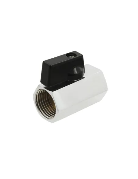 Кран кульовий прямий Raftec RVHSF01 1/2 дюйма ВВ, міні, напівметелик, латунний