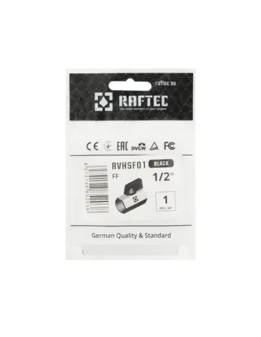 Кран шаровой прямой Raftec RVHSF01 1/2 дюйма ВВ, мини, полубабочка, латунный