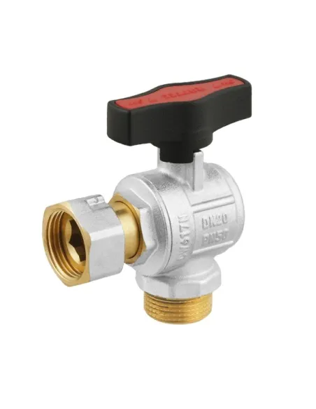 Кран кульовий Raftec GRGA2 3/4 дюйма, з накидною гайкою, метелик, латунний