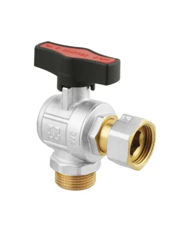 Кран кульовий Raftec GRGA2 3/4 дюйма, з накидною гайкою, метелик, латунний