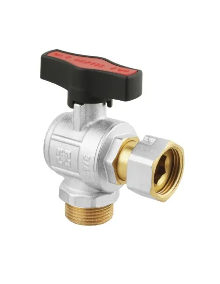 Кран кульовий Raftec GRGA2 3/4 дюйма, з накидною гайкою, метелик, латунний