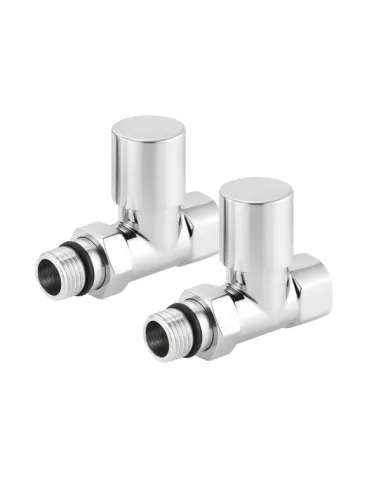 Приборный кран прямой Raftec RV-7012 1/2х1/2 дюйма, вентильный, круглая ручка, 2 шт