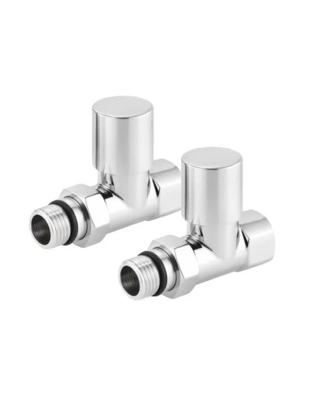 Приборный кран прямой Raftec RV-7012 1/2х1/2 дюйма, вентильный, круглая ручка, 2 шт