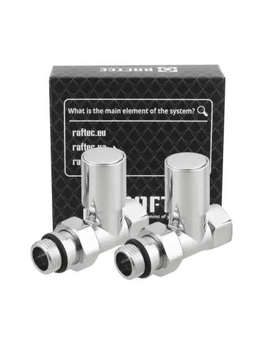 Приладовий кран прямий Raftec RV-7012 1/2х1/2 дюйми, вентильний, кругла ручка, 2 шт.