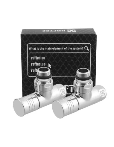Приладовий кран кутовий Raftec RV-2012 1/2х1/2 дюйми, вентильний, кругла ручка, 2 шт.