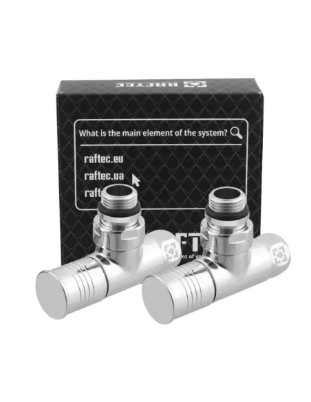 Приладовий кран кутовий Raftec RV-2012 1/2х1/2 дюйми, вентильний, кругла ручка, 2 шт.