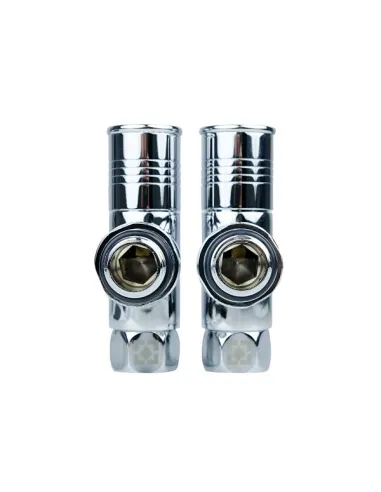 Приладовий кран кутовий Raftec RV-2034 1/2х3/4 дюйми, вентильний, кругла ручка, 2 шт.