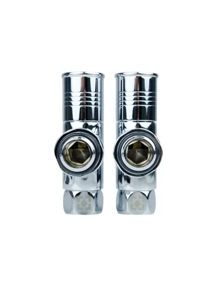 Приладовий кран кутовий Raftec RV-2034 1/2х3/4 дюйми, вентильний, кругла ручка, 2 шт.