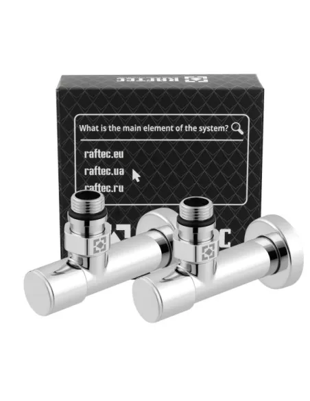 Приборный кран угловой Raftec RV-4012 1/2х1/2 дюйма, вентильный, 2 шт