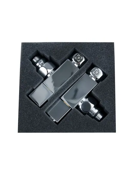 Приборный кран угловой Raftec RV-5012 1/2х1/2 дюйма, вентильный, квадратная ручка, 2 шт