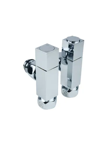 Приладовий кран кутовий Raftec RV-5034 1/2х3/4 дюйми, вентильний, квадратна ручка, 2 шт.