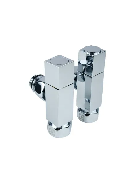 Приладовий кран кутовий Raftec RV-5034 1/2х3/4 дюйми, вентильний, квадратна ручка, 2 шт.