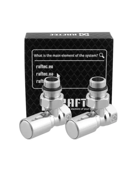 Приладовий кран кутовий Raftec RV-6012 1/2х1/2 дюйми, вентильний, 2 шт.