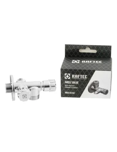 Приладовий кран кутовий Raftec VBE010102 1/2х1/2х3/4 дюйми, вентильний